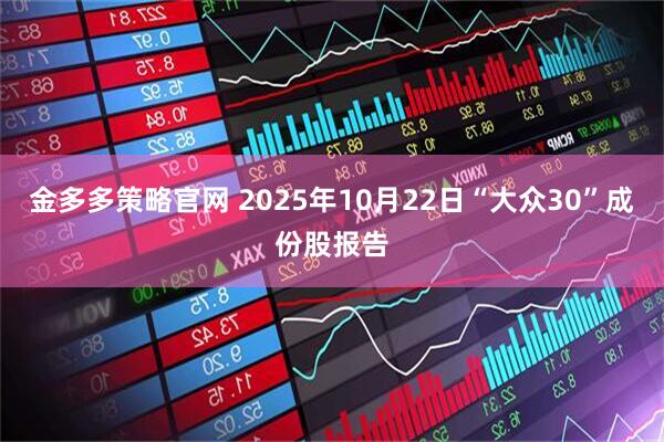 金多多策略官网 2025年10月22日“大众30”成份股报告
