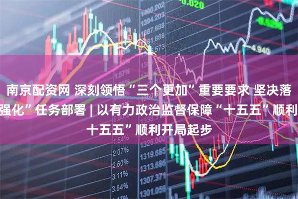 南京配资网 深刻领悟“三个更加”重要要求 坚决落实“六个强化”任务部署 | 以有力政治监督保障“十五五”顺利开局起步